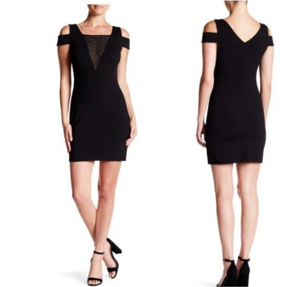 HALSTON HERITAGE Square Neckline Mini Dress